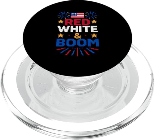 Niedliches Feuerwerk 4. Juli Amerika Rot Weiß & Boom 8-Bit PopSockets PopGrip für MagSafe Niedliches Feuerwerk 4. Juli Amerika Rot Weiß & Boom 8-Bit PopSockets PopGrip für MagSafe von Patriotic Panache - 4th of July & Memorial Day