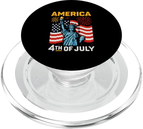 Retro 8-Bit Videospiel 4. Juli Amerika Freiheitsstatue PopSockets PopGrip für MagSafe Retro 8-Bit Videospiel 4. Juli Amerika Freiheitsstatue PopSockets PopGrip für MagSafe von Patriotic Panache - 4th of July & Memorial Day