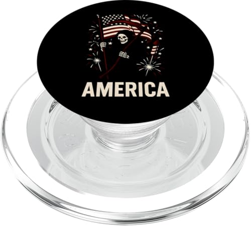 Vintage 4. Juli Freedom Grim Reeper Skelett Feuerwerk PopSockets PopGrip für MagSafe Vintage 4. Juli Freedom Grim Reeper Skelett Feuerwerk PopSockets PopGrip für MagSafe von Patriotic Panache - 4th of July & Memorial Day
