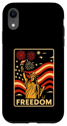 Vintage 4. Juli Freiheitsstatue der Freiheitsstatue Feuerwerk USA Hülle für iPhone XR Vintage 4. Juli Freiheitsstatue der Freiheitsstatue Feuerwerk USA Hülle für iPhone XR von Patriotic Panache - 4th of July & Memorial Day