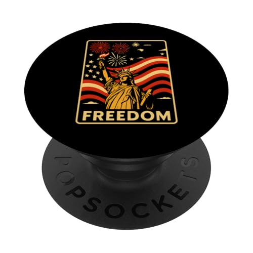Vintage 4. Juli Freiheitsstatue der Freiheitsstatue Feuerwerk USA PopSockets Klebender PopGrip Vintage 4. Juli Freiheitsstatue der Freiheitsstatue Feuerwerk USA PopSockets Klebender PopGrip von Patriotic Panache - 4th of July & Memorial Day