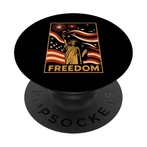 Vintage 4. Juli Freiheitsstatue der Freiheitsstatue Feuerwerk USA PopSockets Klebender PopGrip Vintage 4. Juli Freiheitsstatue der Freiheitsstatue Feuerwerk USA PopSockets Klebender PopGrip von Patriotic Panache - 4th of July & Memorial Day