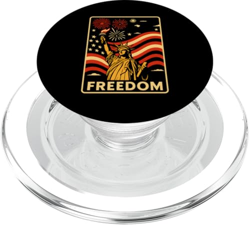 Vintage 4. Juli Freiheitsstatue der Freiheitsstatue Feuerwerk USA PopSockets PopGrip für MagSafe Vintage 4. Juli Freiheitsstatue der Freiheitsstatue Feuerwerk USA PopSockets PopGrip für MagSafe von Patriotic Panache - 4th of July & Memorial Day