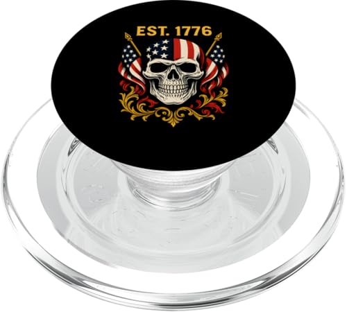 Vintage Totenkopf Tattoo 4. Juli Amerikanische Flagge 1776 PopSockets PopGrip für MagSafe Vintage Totenkopf Tattoo 4. Juli Amerikanische Flagge 1776 PopSockets PopGrip für MagSafe von Patriotic Panache - 4th of July & Memorial Day