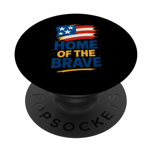 Vintage USA 4. Juli Home Of The Brave Retro Flagge USA PopSockets Klebender PopGrip Vintage USA 4. Juli Home Of The Brave Retro Flagge USA PopSockets Klebender PopGrip von Patriotic Panache - 4th of July & Memorial Day