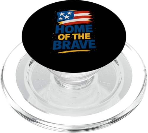 Vintage USA 4. Juli Home Of The Brave Retro Flagge USA PopSockets PopGrip für MagSafe von Patriotic Panache - 4th of July & Memorial Day
