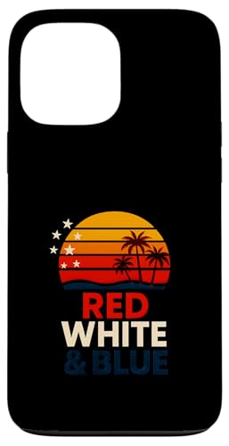 Vintage USA 4. Juli Rot Weiß & Blau Retro Sonnenuntergang USA Hülle für iPhone 13 Pro Max Vintage USA 4. Juli Rot Weiß & Blau Retro Sonnenuntergang USA Hülle für iPhone 13 Pro Max von Patriotic Panache - 4th of July & Memorial Day