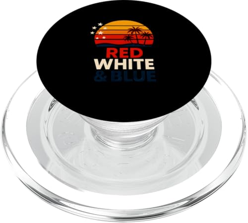 Vintage USA 4. Juli Rot Weiß & Blau Retro Sonnenuntergang USA PopSockets PopGrip für MagSafe Vintage USA 4. Juli Rot Weiß & Blau Retro Sonnenuntergang USA PopSockets PopGrip für MagSafe von Patriotic Panache - 4th of July & Memorial Day