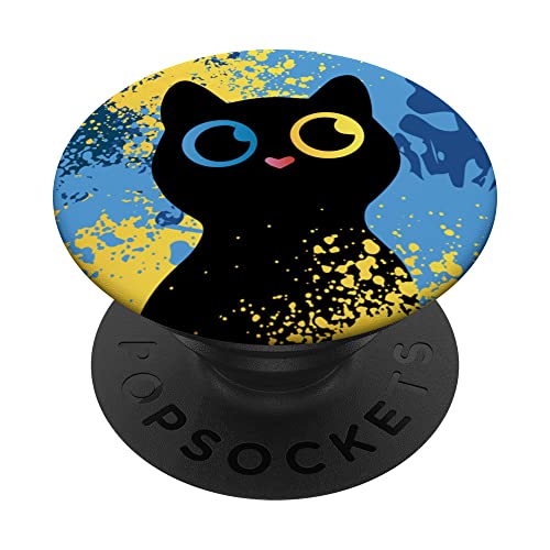 Ukrainische Katzen Ukraine Ukraine Flagge Katzenliebhaber PopSockets mit austauschbarem PopGrip von Patriotic ukraine Designs