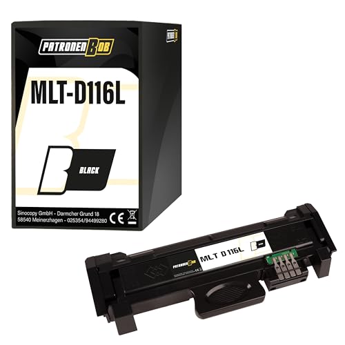 Patronenbob 1x Toner Kompatibel MLT-D116L/ELS BK für Samsung Xpress M2675fn M2885fw M2835dw M2825dw M2675fn von Patronenbob