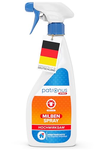 Milbenspray für Matratzen und Polster 500 ml - speziell für Hausstaub-Allergiker - Milben-Spray mit Sofort- & Langzeitschutz als Abwehr-Mittel gegen Hausstaubmilben - effektiv & laborgeprüft Milbenspray für Matratzen und Polster 500 ml - speziell für Hausstaub-Allergiker - Milben-Spray mit Sofort- & Langzeitschutz als Abwehr-Mittel gegen Hausstaubmilben - effektiv & laborgeprüft von Patronus