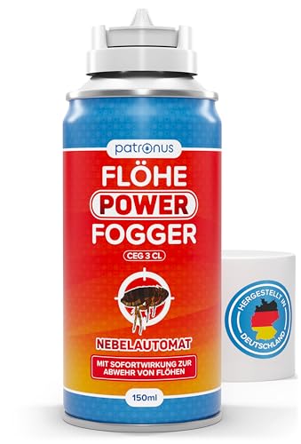 Patronus Flöhe Power Fogger CEG 3 CL - 150ml - effektiver Floh-Fogger mit maximaler Sofortwirkung zur Abwehr gegen Flöhe in der Wohnung - für schwierig erreichbare Floh-Verstecke Patronus Flöhe Power Fogger CEG 3 CL - 150ml - effektiver Floh-Fogger mit maximaler Sofortwirkung zur Abwehr gegen Flöhe in der Wohnung - für schwierig erreichbare Floh-Verstecke von Patronus