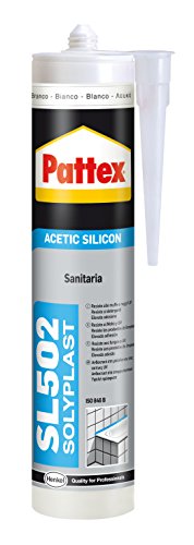 Pattex 1713067 Silikon, Säure, Weiß, 300 ml von Pattex