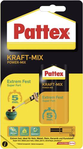 Pattex KRAFT-MIX Extrem Fest Zwei-Komponentenkleber PK6FS 12g Pattex KRAFT-MIX Extrem Fest Zwei-Komponentenkleber PK6FS 12g von Pattex
