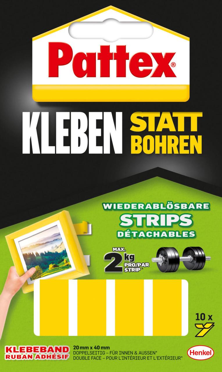 Pattex Klebestreifen 2 cm x 4 cm weiß von Pattex