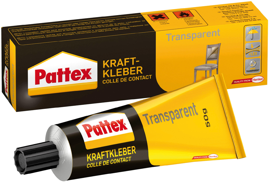 Pattex Kraftkleber Transparent, lösemittelhaltig, 50 g Tube von Pattex