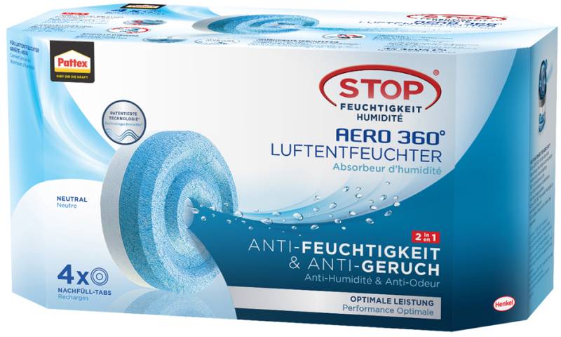 Pattex Nachfülltabs AERO 360 Grad , Neutral, , 4 x 450 g von Pattex