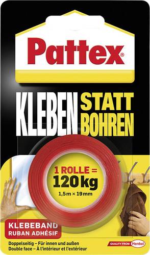 Pattex PXMT2 Doppelseitiges Klebeband Weiß (L x B) 1.5m x 19mm 1St. von Pattex