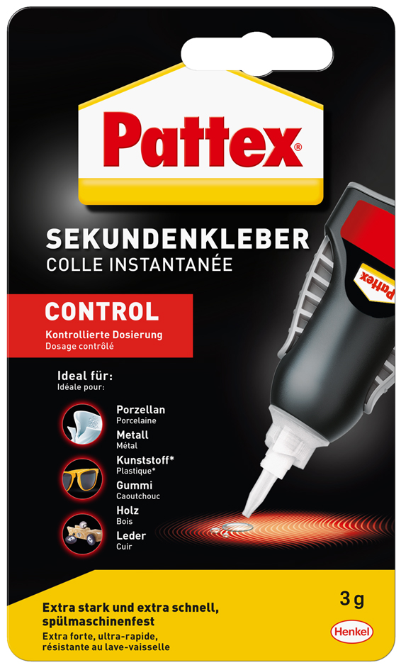 Pattex Sekundenkleber CONTROL, 3 g Flasche von Pattex