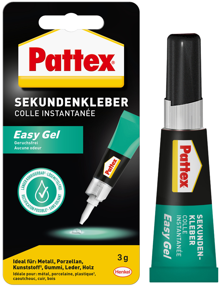 Pattex Sekundenkleber Easy Gel, 3 g Tube Pattex Sekundenkleber Easy Gel, 3 g Tube von Pattex