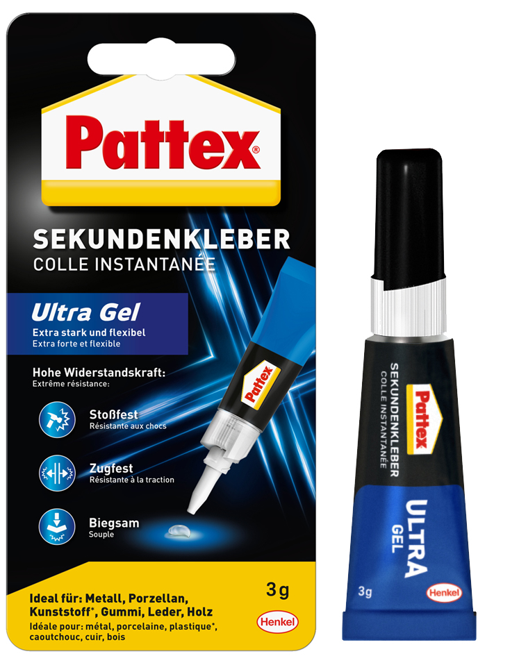 Pattex Sekundenkleber Ultra Gel, 3 g Tube Pattex Sekundenkleber Ultra Gel, 3 g Tube von Pattex
