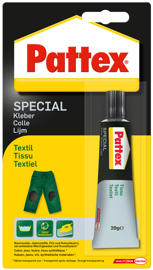 Pattex Spezialkleber TEXTIL, 20 g Tube von Pattex