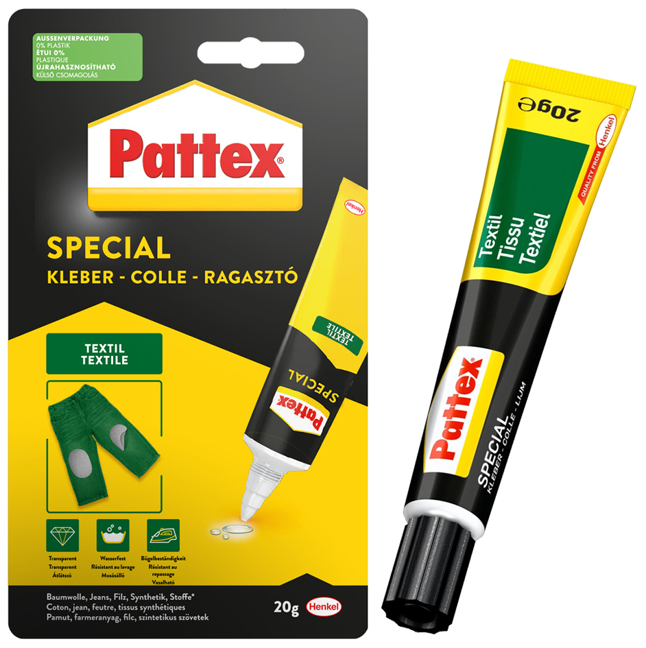 Pattex Spezialkleber TEXTIL, 20 g Tube von Pattex