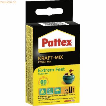 Pattex Zweikomponenten-Kleber Kraft-Mix,2 ST x 12 g Pattex Zweikomponenten-Kleber Kraft-Mix,2 ST x 12 g von Pattex