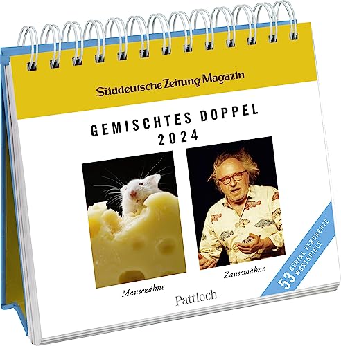 Postkartenkalender 2024: Gemischtes Doppel: Wochenkalender zum Aufstellen, Tischkalender mit Spiralbindung, 53 Postkarten zum Heraustrennen. Kultige Schüttelreime aus dem Süddeutsche-Magazin Postkartenkalender 2024: Gemischtes Doppel: Wochenkalender zum Aufstellen, Tischkalender mit Spiralbindung, 53 Postkarten zum Heraustrennen. Kultige Schüttelreime aus dem Süddeutsche-Magazin von Pattloch