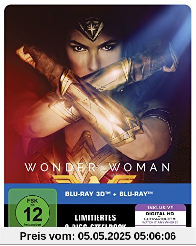 Wonder Woman Steelbook (exklusiv bei Amazon.de) [3D Blu-ray] [Limited Edition] von Patty Jenkins