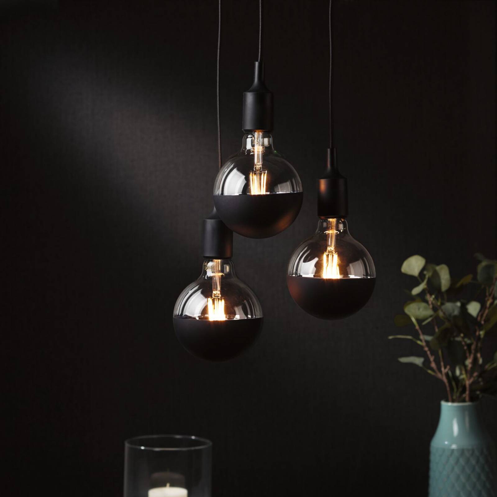 LED-Lampe E27 827 6,5W Kopfspiegel schwarz matt von Paulmann
