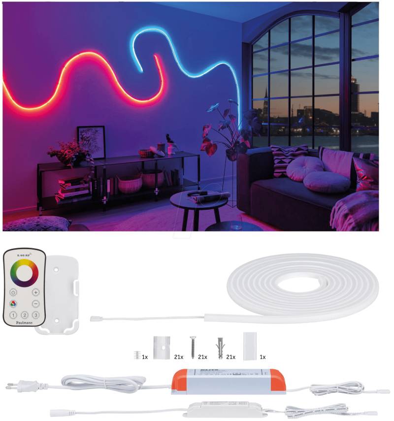 PLM 70967 - LED-Streifen MaxLED Flow, 45 W, 2000 lm, RGB, 5000 mm, dimmbar von Paulmann