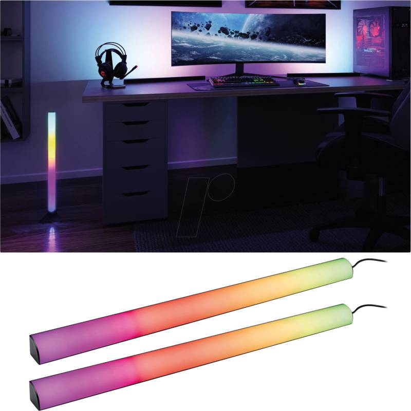 PLM 78879 - Lightbar Set Dynamic Rainbow 2x60cm von Paulmann
