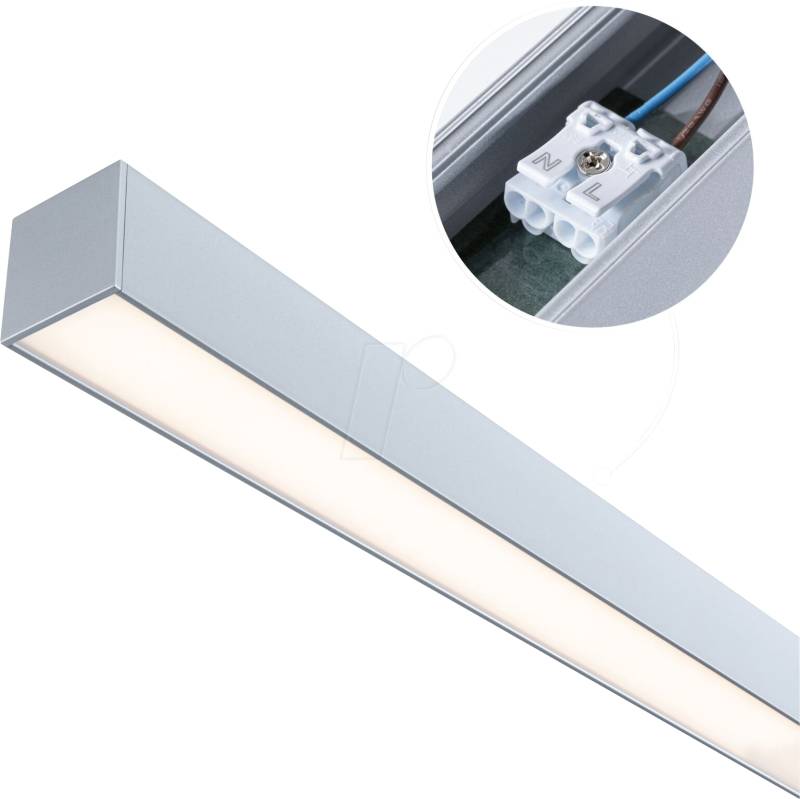 PLM 98205 - Linion Einspeisung Power Channel, 1 m, 17 W, 3000 K, chrom von Paulmann