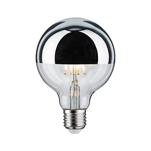 Paulmann 28672 LED Lampe Filament G95 5W Leuchtmittel Kopfspiegel Silber 2700K Warmweiß E27 von Paulmann
