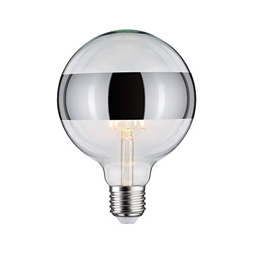 Paulmann 28681 LED Lampe Filament G125 6W Leuchtmittel Ringspiegel Silber 2700K Warmweiß dimmbar E27 von Paulmann
