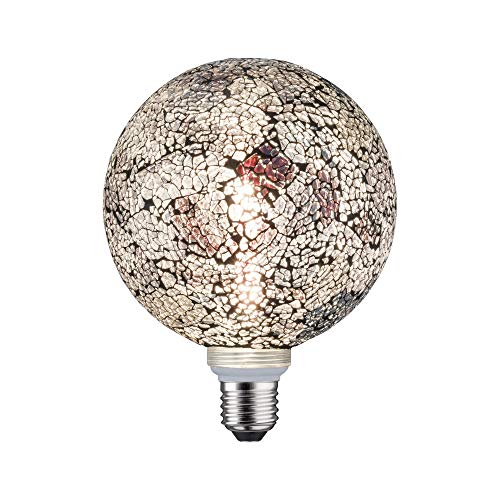 Paulmann 28746 LED Lampe Miracle Mosaic G125 Globe 5W dimmbar Leuchtmittel Schwarz effizientes Licht Warmweiß 2700K E27 von Paulmann