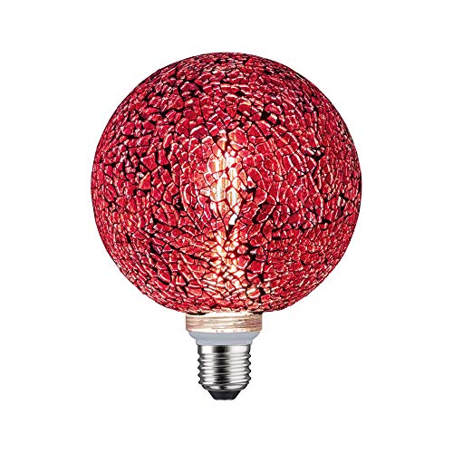 Paulmann 28748 LED Lampe Miracle Mosaic G125 Globe 5W dimmbar Leuchtmittel Rot effizientes Licht Warmweiß 2700K E27 von Paulmann