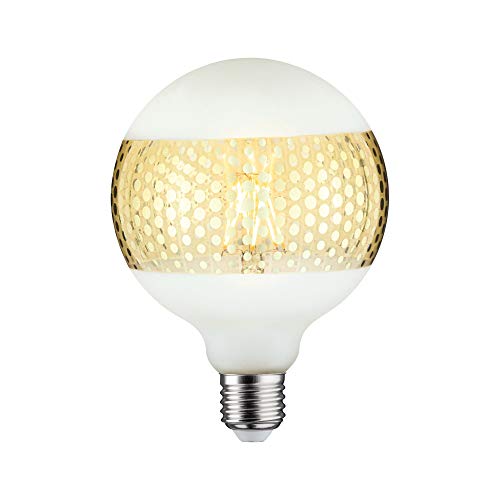 Paulmann 28770 LED Lampe G125 Globe 4,5W dimmbar Leuchtmittel Ringspiegel Gold effizientes Licht Glas Goldlicht 2600 K E27 von Paulmann