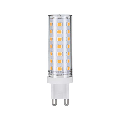 Paulmann 28806 LED Lampe Stiftsockel 1er-Pack G9 230V 550lm 6W 2700K Klar dimmbar Lampen Leuchtmittel von Paulmann