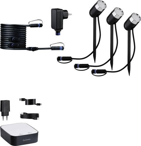 Paulmann 5183smik Gateway + P&S Pike Set Home Paket Smart Home System 13.5W RGBW Schwarz, Silber Paulmann 5183smik Gateway + P&S Pike Set Home Paket Smart Home System 13.5W RGBW Schwarz, Silber von Paulmann