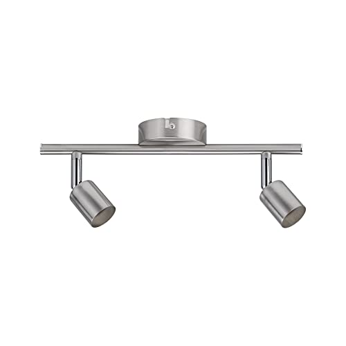 Paulmann 66744 Spotlight Carolina 2-flammig Spot ohne Leuchtmittel Deckenlampe max. 2x10 Watt Nickel matt Metall GU10 Deckenstrahler von Paulmann