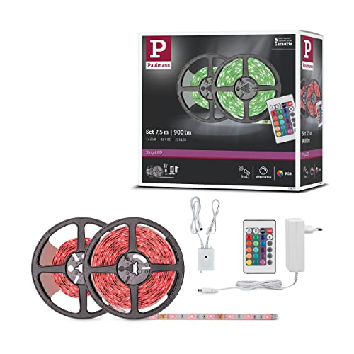 Paulmann 78979 SimpLED Strip Set 7,5 m LED Stripe 26W Lichtstreifen RGB Multicolor Lichtband beschichtet von Paulmann