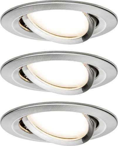 Paulmann 92959 LED-Einbauleuchte 3er Set LED 18W Eisen (gebürstet) von Paulmann