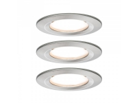 Paulmann 934.94, Einbaustrahler, 3 Glühbirne(n), LED, 2700 K, 460 lm, Metallisch von Paulmann