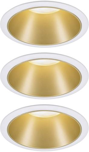 Paulmann 93406 Cole Coin Einbauleuchte 3er Set LED 6.50W Weiß, Gold von Paulmann