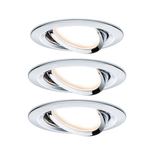 Paulmann 93452 Nova Einbauleuchte 3er Set LED LED 18W Chrom (glänzend) von Paulmann