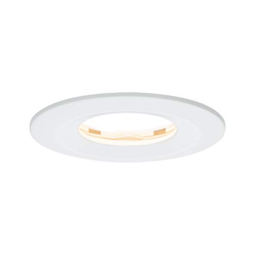 Paulmann 93881 LED Einbauleuchte Coin flache Einbaustrahler Slim Deckenspot rund 6,8W Weiß Einbaulicht dimmbar IP65 strahlwassergeschützt von Paulmann