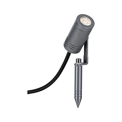 Paulmann 94376 LED Außenleuchte Gartenstrahler Radix IP65 56mm 3000K 5,5W 550lm 230V Grau Aluminium Außenbeleuchtung Aluminium von Paulmann