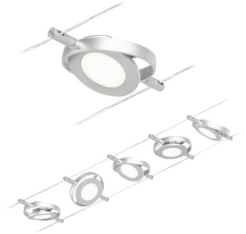 Paulmann 94414 Seil-Komplettsystem LED fest eingebaut LED Chrom (matt) von Paulmann